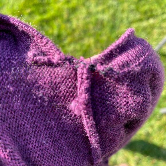 Max Studio 100% Merino Sweater Tunic Style Rounded Side Split Hem Size XS - Picture 7 of 7